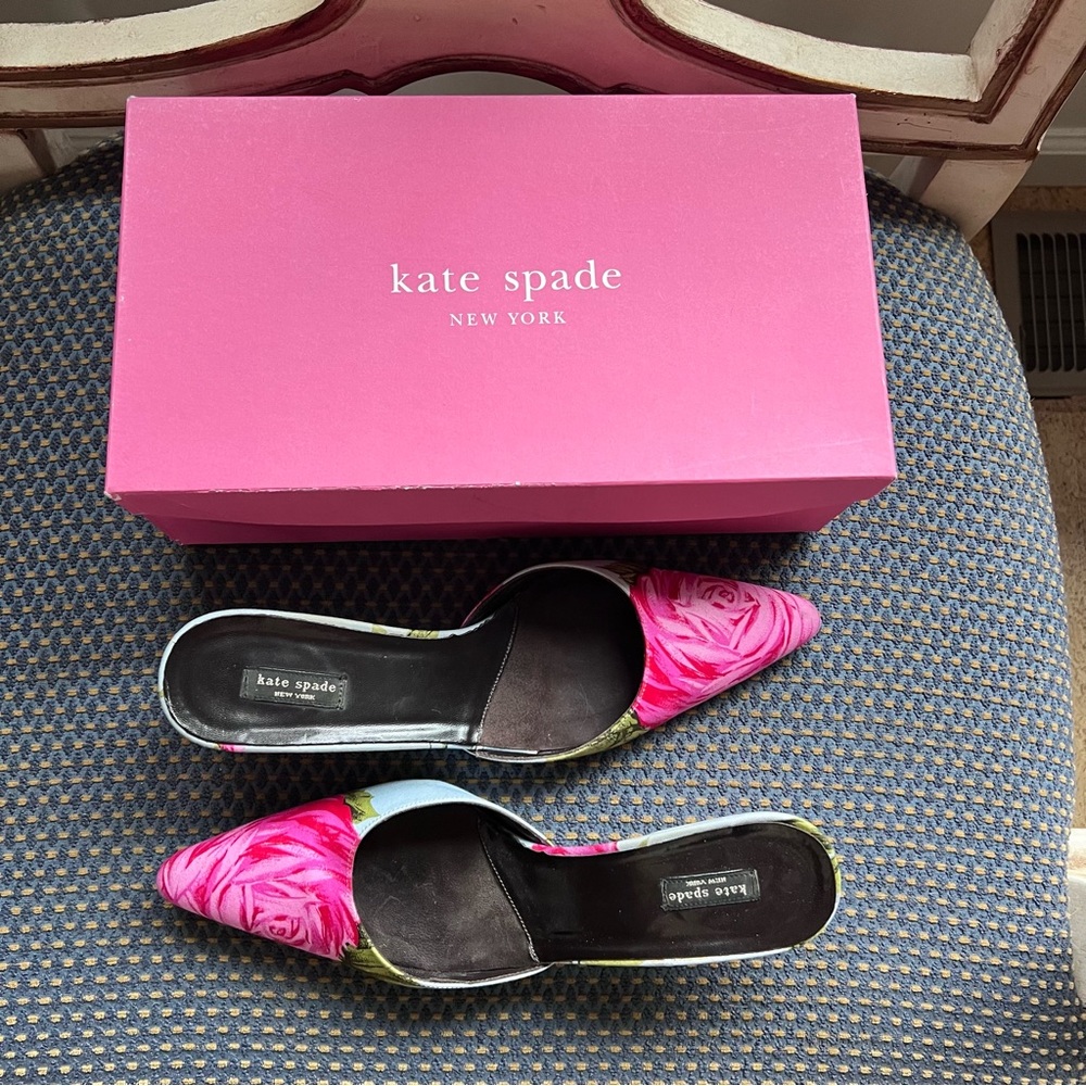 Vintage Kate Spade Shoes Joan Rose Floral Mule Size 8.5